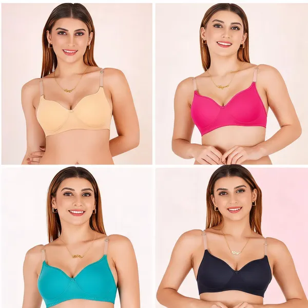 Multicolor_Cotton_Padded_Solid_Embellished_Everyday_Bra_For_Women_Pack_Of_4