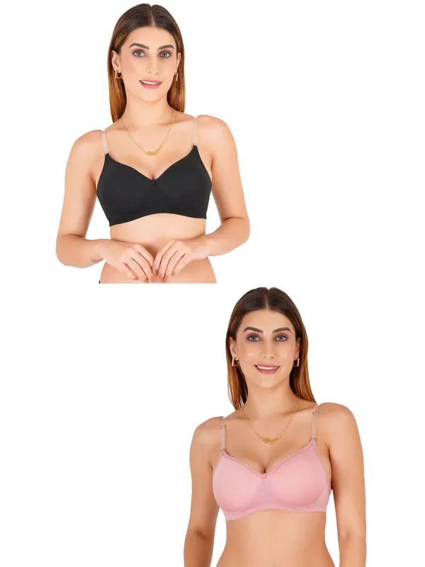 Tulzott_Women_Everyday_Padded_Bra_With_Transparent_With_Bra_Color_Strap_Pack_2