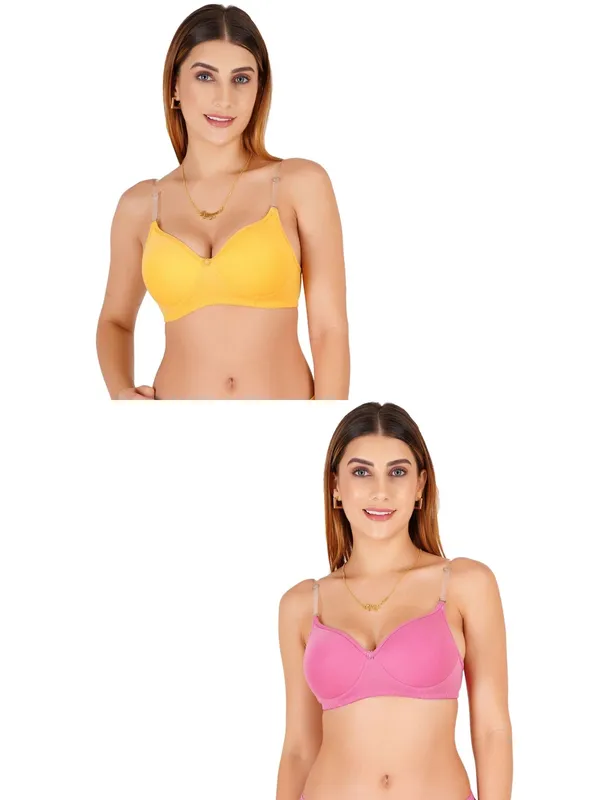 Yellow_Cotton_Padded_Everyday_Bra_For_Women_Pack_Of_2