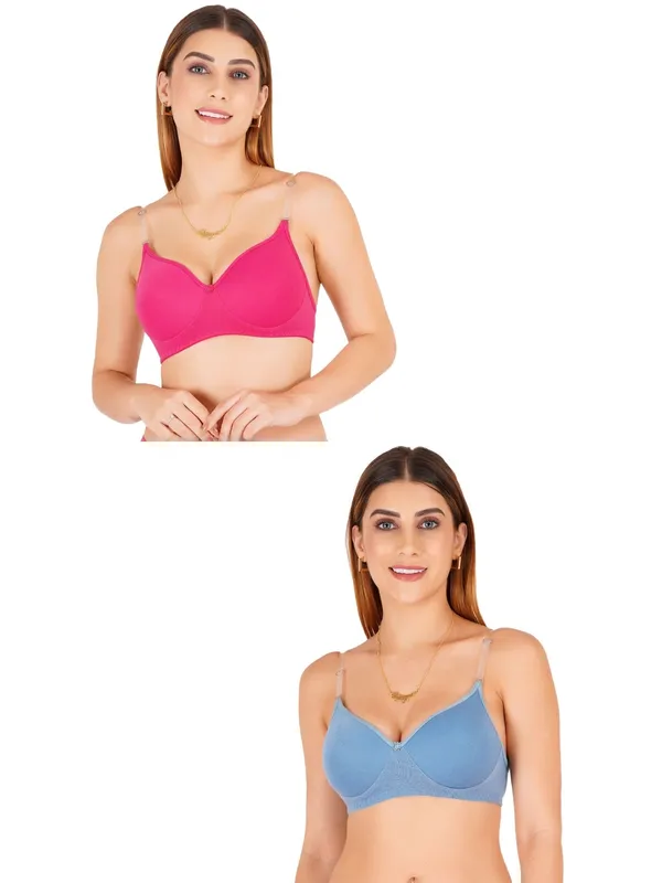 Pink_Cotton_Padded_Adjustable_Strap_Everyday_Bra_For_Women_Pack_Of_2