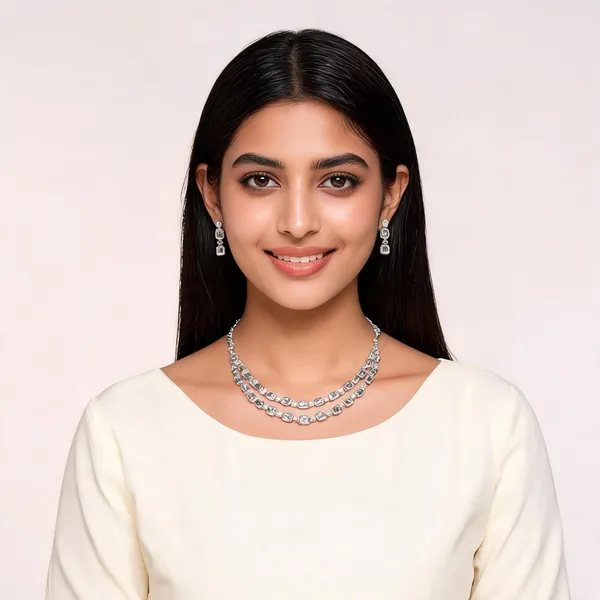 White_Alloy_Jewellery_Set_For_Women