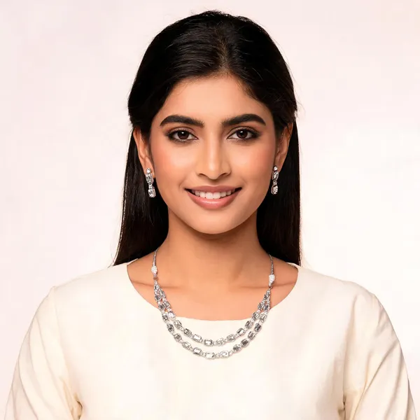 White_Alloy_Jewellery_Set_For_Women