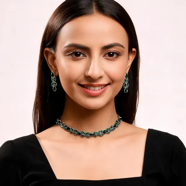 Green_Alloy_Jewellery_Set_For_Women