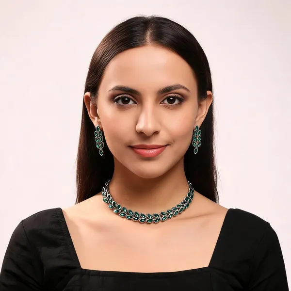 Green_Alloy_Jewellery_Set_For_Women