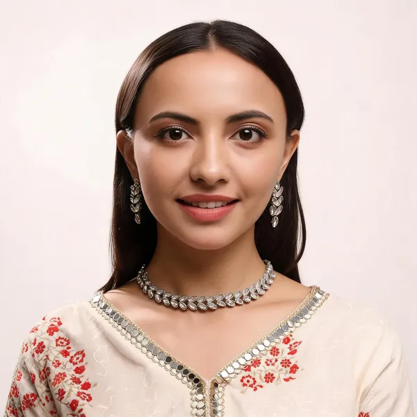 White_Alloy_Jewellery_Set_For_Women