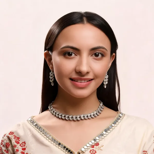 White_Alloy_Jewellery_Set_For_Women