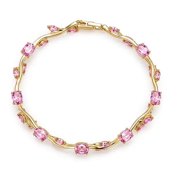Royal_Pink_Tulip_Charm_Bracelet_for_Women