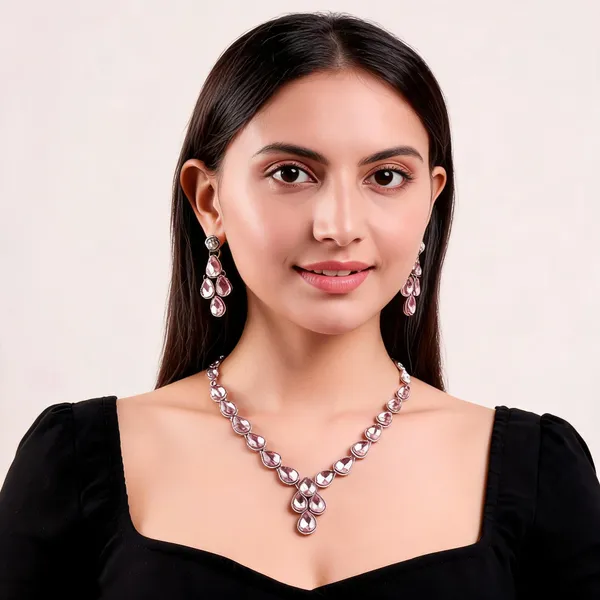 Pink_Alloy_Jewellery_Set_For_Women