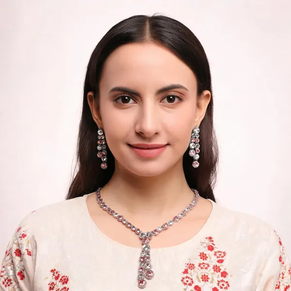 Pink_&_White_Alloy_Jewellery_Set_For_Women