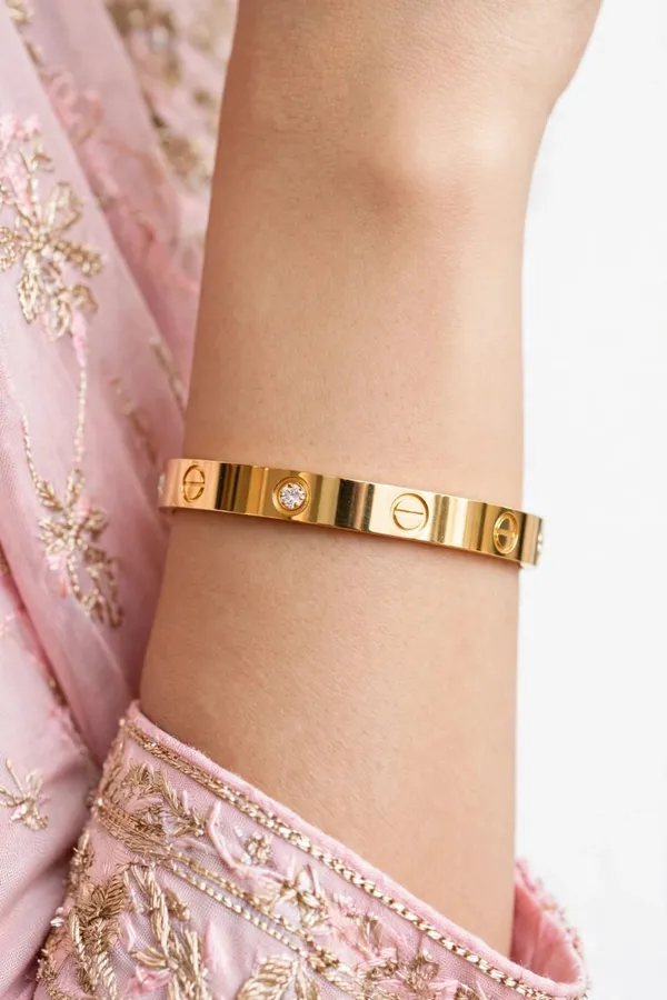 Stylish_Gold_Plated_Love_Kada_Bracelet_For_Women_-_Designer_Screw_Kada_With_Diamond_-_Bridal_Bracelet_For_Girls