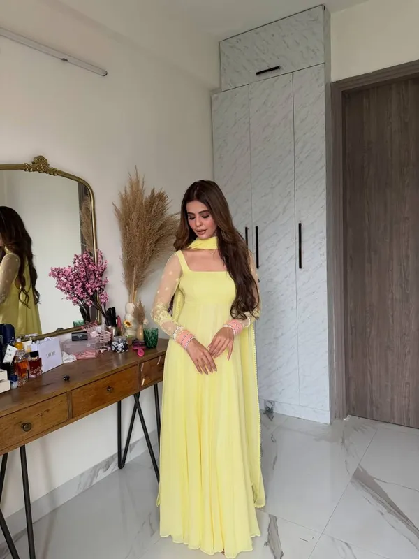 Yellow_Embellished_Anarkali_Suit_Set_For_Women