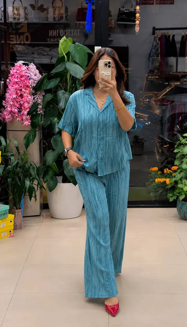 Blue_Linen_Straight_Fit_Co_Ord_Set_For_Women