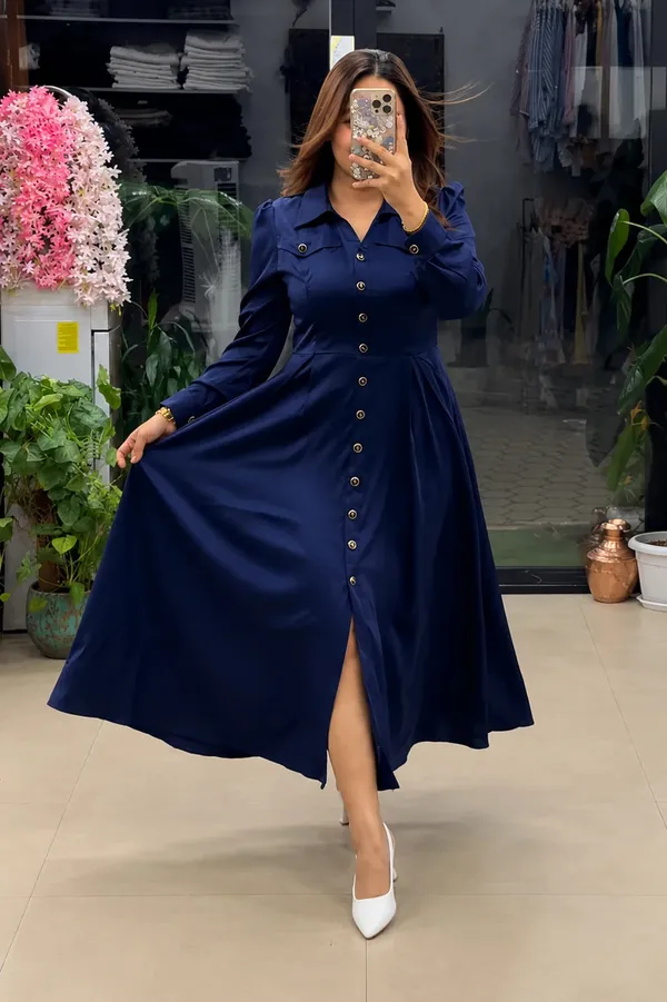 Black_Rayon_Printed_Casual_Dress_For_Women