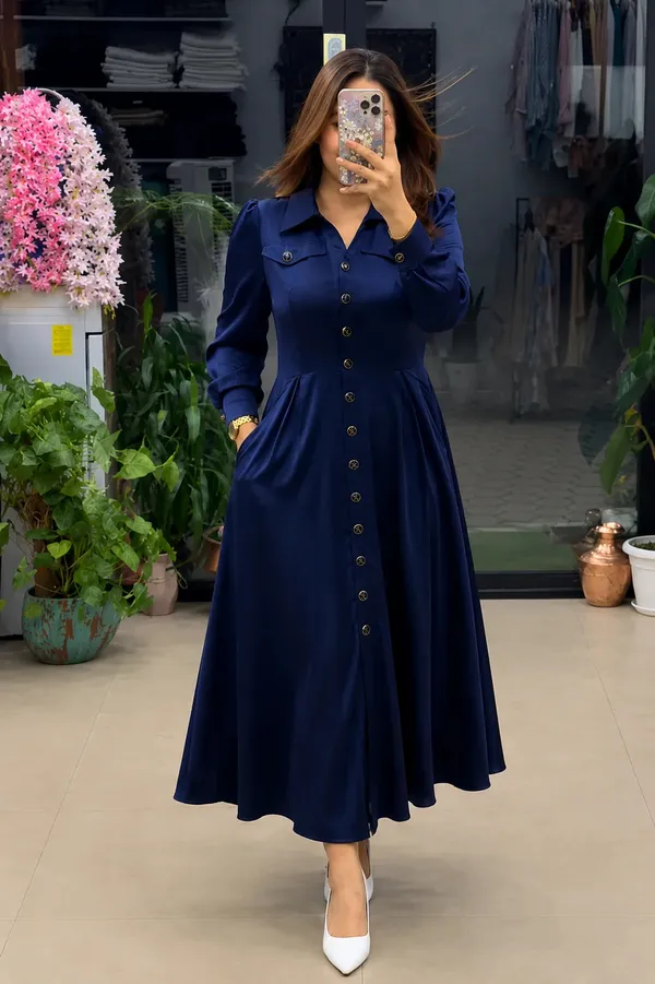 Blue_Rayon_Printed_Casual_Dress_For_Women