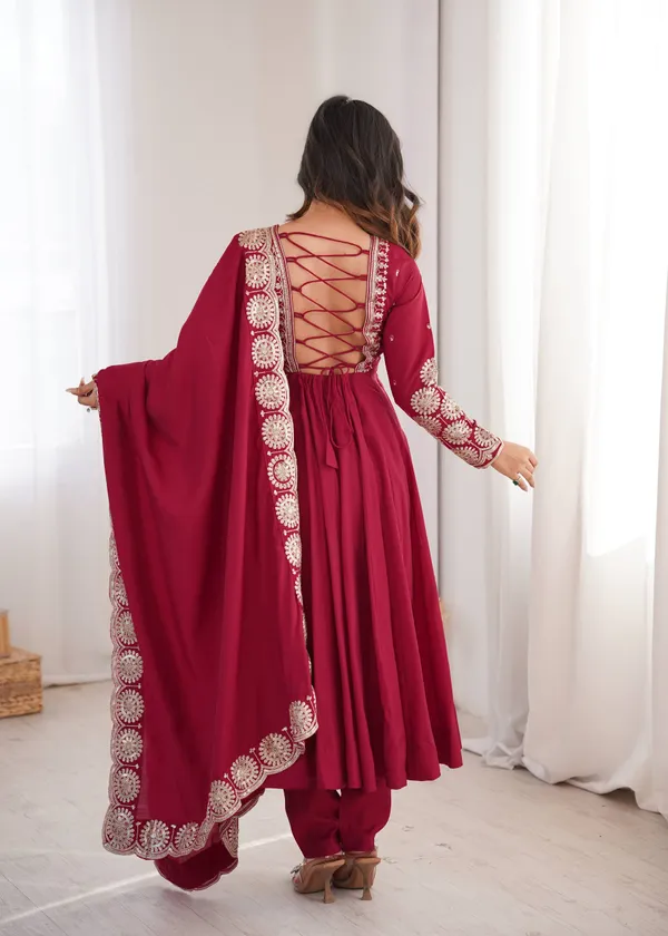 Maroon_Embroidered_Anarkali_Suit_with_Dupatta