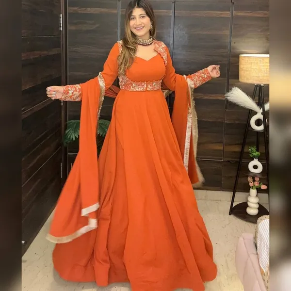 Orange_Embroidered_Anarkali_Suit_For_Women