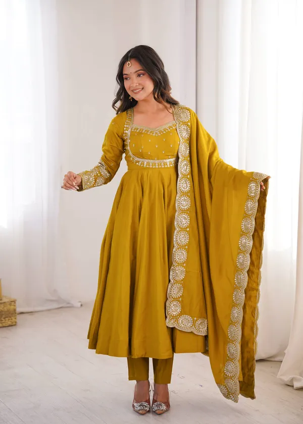 Yellow_Embroidered_Anarkali_Suit_with_Dupatta
