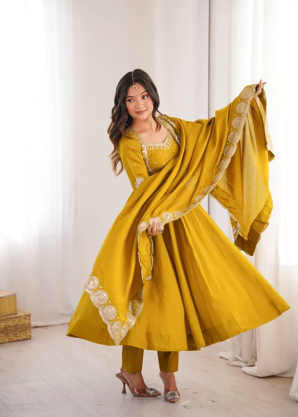Yellow_Embroidered_Anarkali_Suit_with_Dupatta
