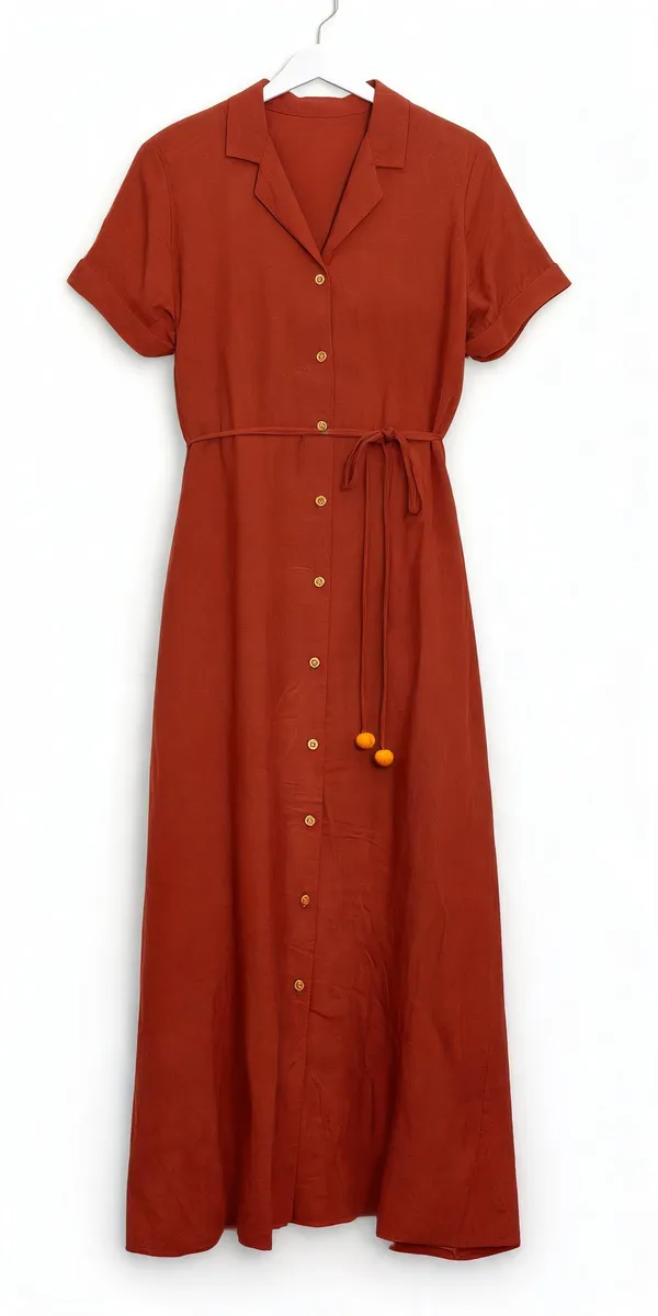 Brown_Rayon_Comfortable_Dress_For_Women