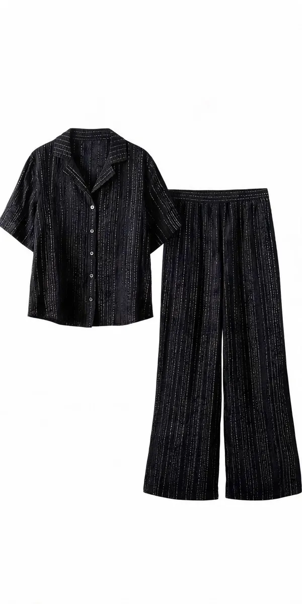 Black_Linen_Straight_Fit_Co_Ord_Set_For_Women