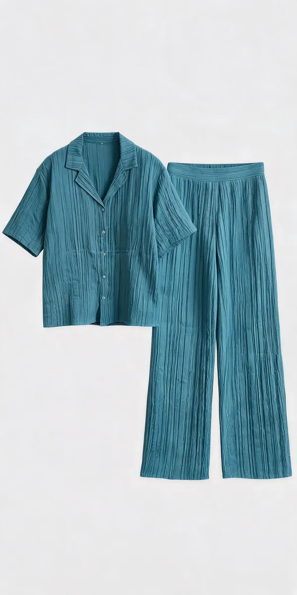 Blue_Linen_Straight_Fit_Co_Ord_Set_For_Women