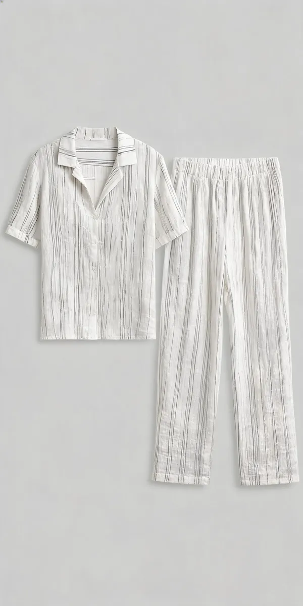 White_Linen_Straight_Fit_Co_Ord_Set_For_Women