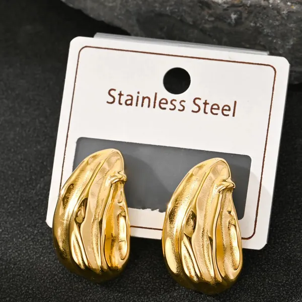 Golden_Melted_Teardrop_Studs_18k_Gold_Plated_Stainless_Steel_Default_Title