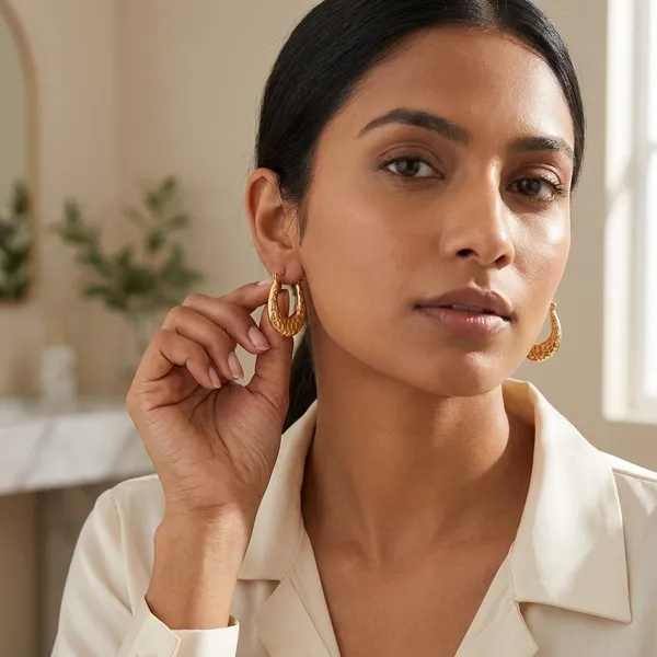 Textured_Crescent_Gold_Hoop_Earrings_Default_Title