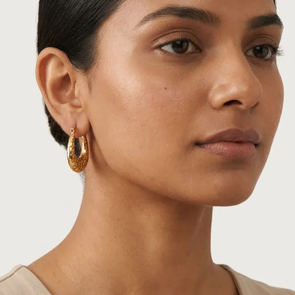 Textured_Crescent_Gold_Hoop_Earrings_Default_Title