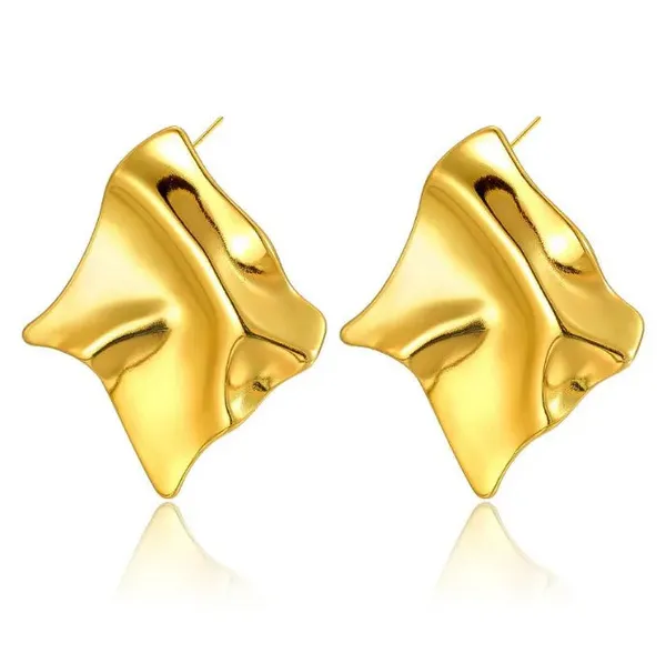 Sculpted_Abstract_Gold_Stud_Earrings_Default_Title