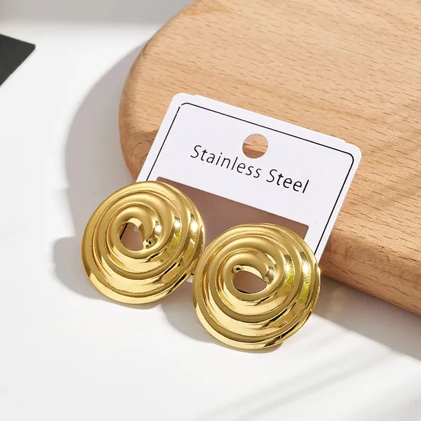 Polished_Spiral_Disc_Gold_Stud_Earrings_Default_Title