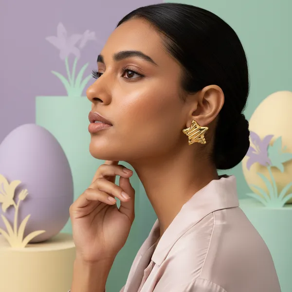 Sculpted_Star_Gold_Stud_Earrings_Default_Title