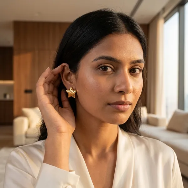 Sculpted_Star_Gold_Stud_Earrings_Default_Title
