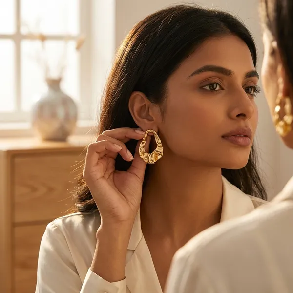 Organic_Sculpted_Gold_Stud_Earrings_Default_Title