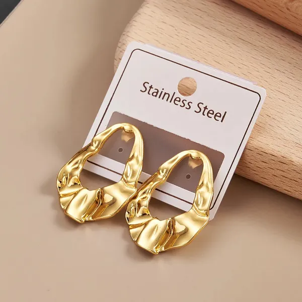 Organic_Sculpted_Gold_Stud_Earrings_Default_Title
