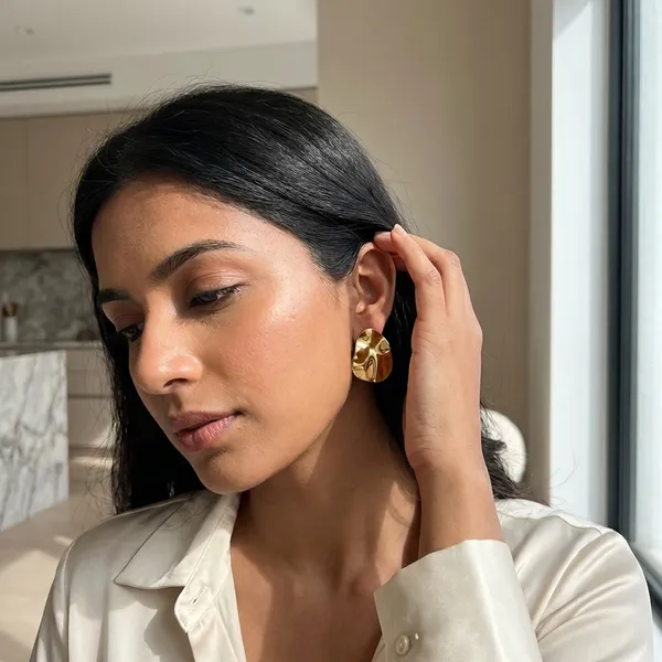 Liquid_Sculpt_Gold_Stud_Earrings_Default_Title