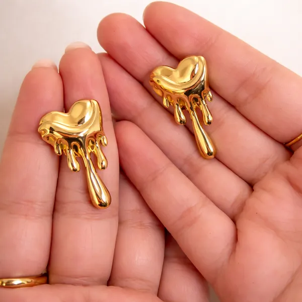 Molten_Heart_Drop_Stud_Earrings_Default_Title