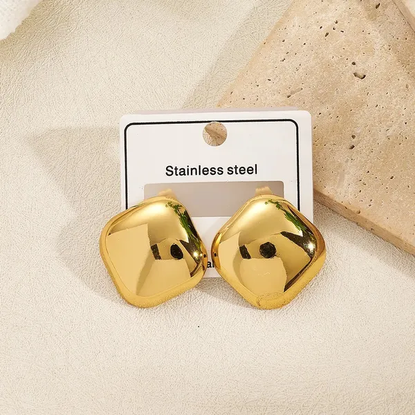 Luxe_Cushion_Gold_Stud_Earrings_Default_Title