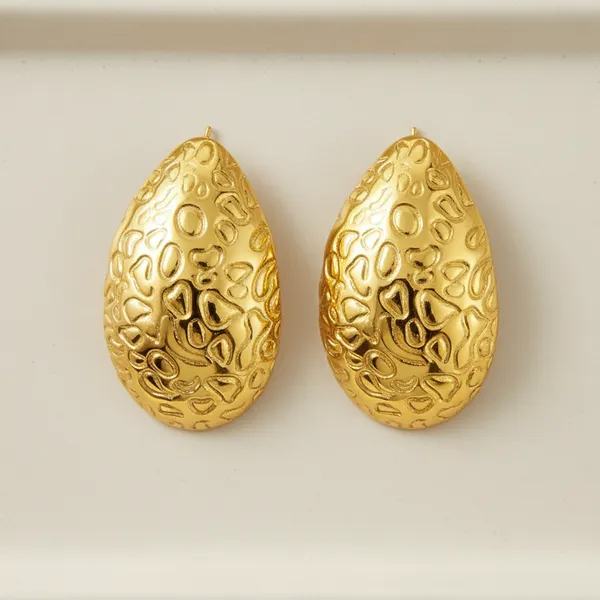 Luxeaurora_Embossed_Aquadrop_Earrings_Default_Title