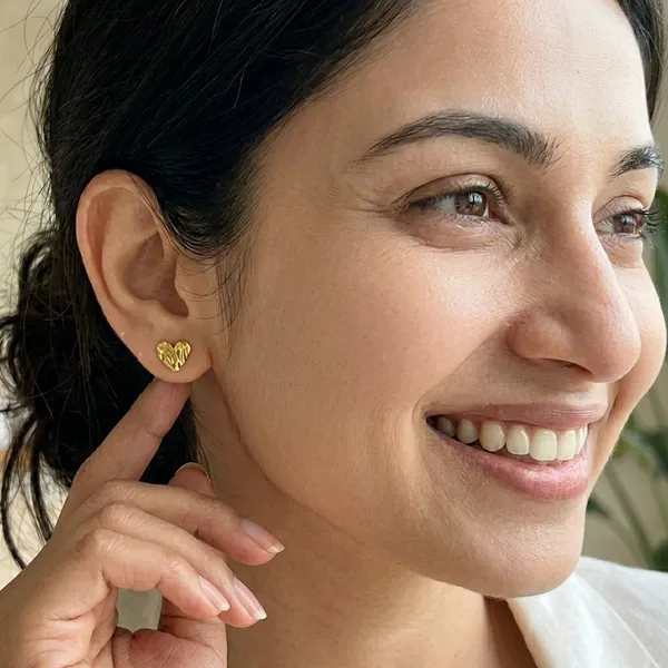 Pleated_Heart_Korean_Stud_Earrings_Default_Title