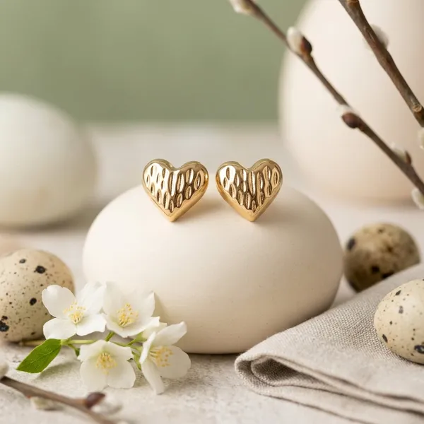 Pleated_Heart_Korean_Stud_Earrings_Default_Title