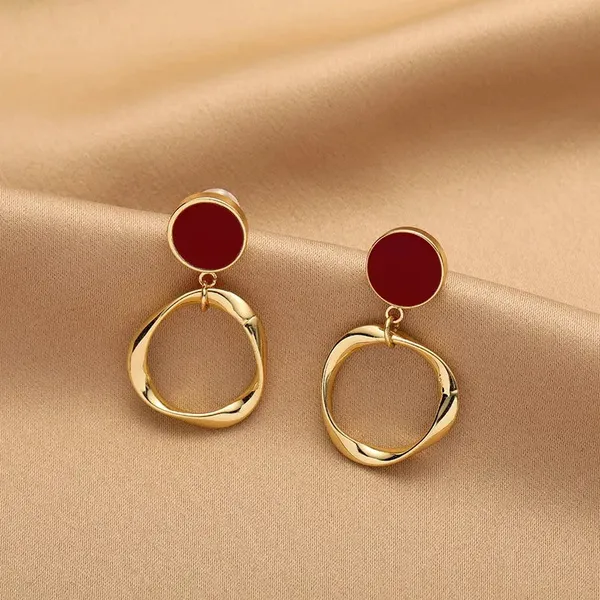 Cherry_Red_Halo_Statement_Korean_Drop_Earrings_Default_Title