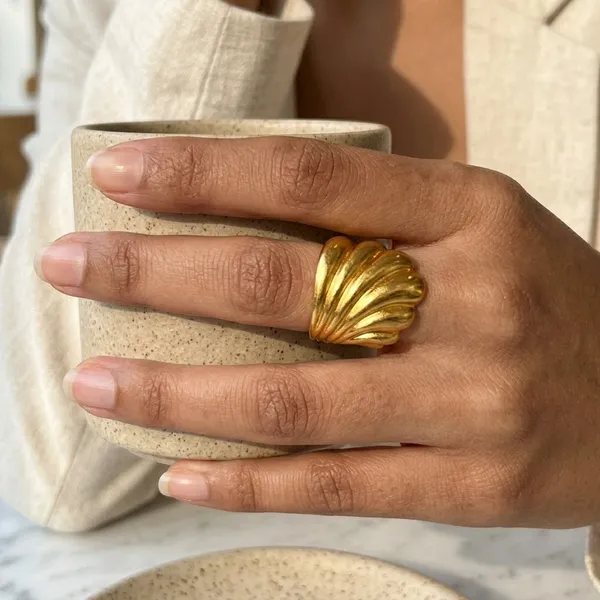 Solara_Shell_Gold_Ring_Default_Title