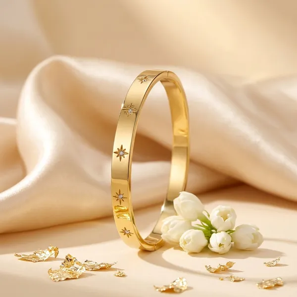 Floral_Crystal_Gold_Bangle_Default_Title