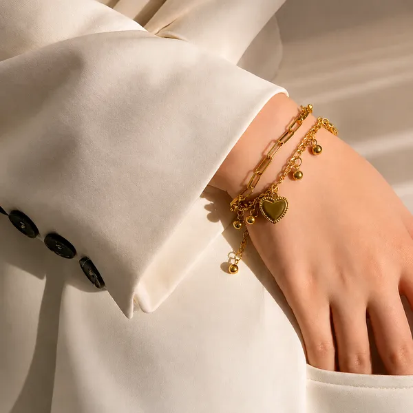 Double_Heart_Charm_Bracelet_Default_Title