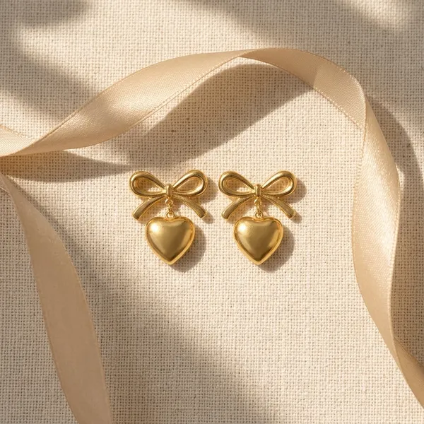 Bow_Heart_Gold_Earrings_Default_Title