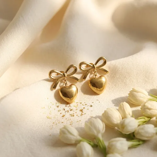 Bow_Heart_Gold_Earrings_Default_Title