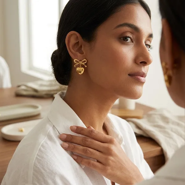 Bow_Heart_Gold_Earrings_Default_Title