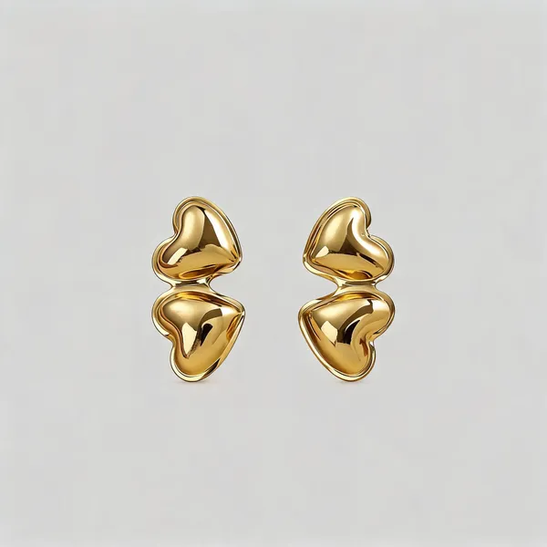 Twin_Amour_Gold_Heart_Stud_Earrings