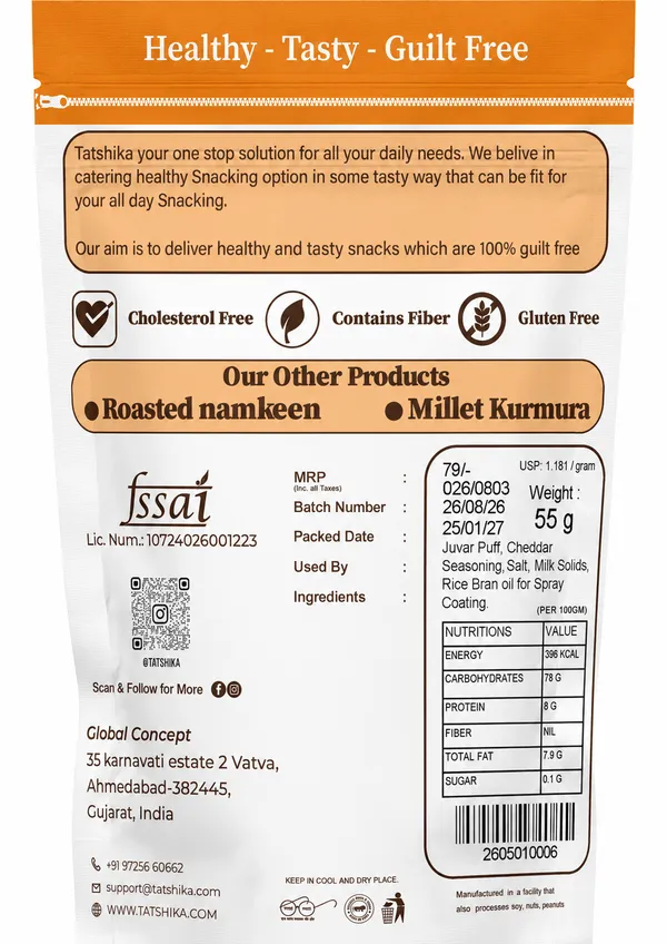 Tatshika_Roasted_Jowar_Puffs_Masala_Mint_180G_-_Pack_of_5